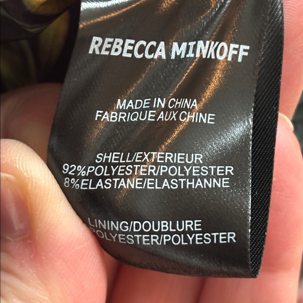 NWT Rebecca Minkoff Trench Coat Floral Lining Cement - Picture 4 of 8